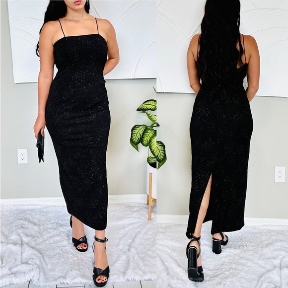 Alex Evenings Black Sparkle Maxi Dress - Picture 4 of 14